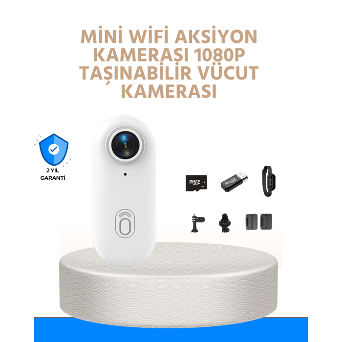 Suya ve Darbeye Dayanıklı Kompakt Spor Kamera 1080P - Lisinya