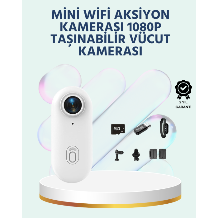 Geniş Açı Lensli WiFi Spor ve Vlog Kamerası - Lisinya