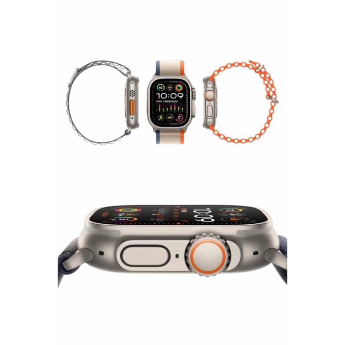 49mm Akıllı Saat Amoled Ekranlı Kadın Erkek Kol Saati Plastik Kordon - Lisinya