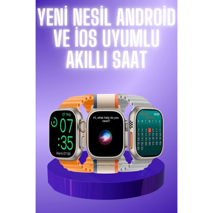 Akıllı Saat Çok Fonksiyonlu Unısex Sosyal Medya Girişli Bluetooth Bağlantılı - Lisinya