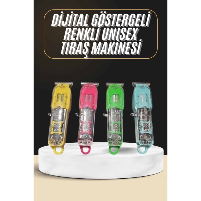 Tıraş Makinesi Renkli Dijital Göstergeli Epilasyon Öncesi Kısaltma Makinesi - Lisinya