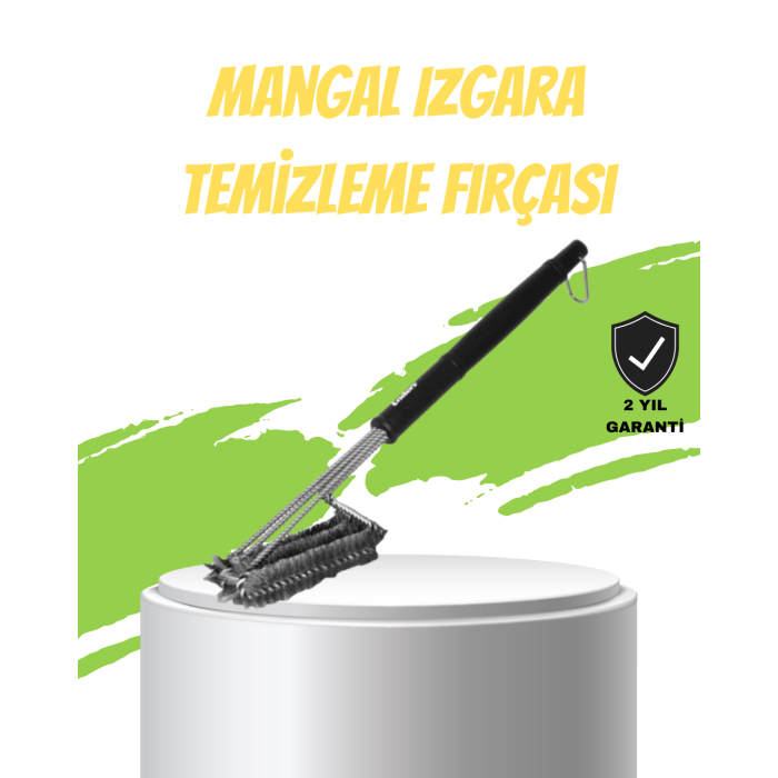 Mangal Izgara Temizleme Fırçası Paslanmaz Çelik Telli Uzun Saplı - Lisinya
