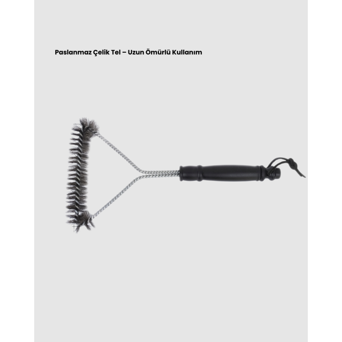 Mangal Izgara Temizleme Fırçası Pas Tutmaz Çelik Telli - Lisinya