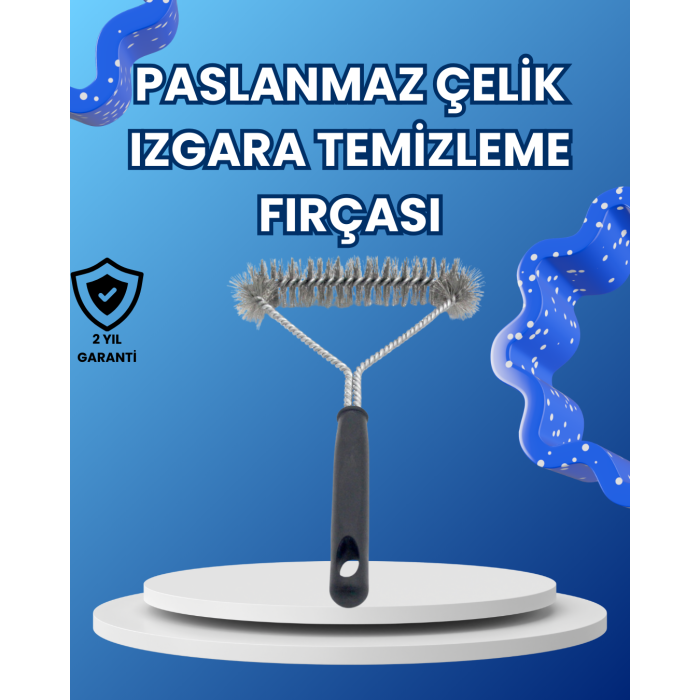 Paslanmaz Çelik Izgara Temizleme Fırçası Mangal ve Barbekü İçin - Lisinya