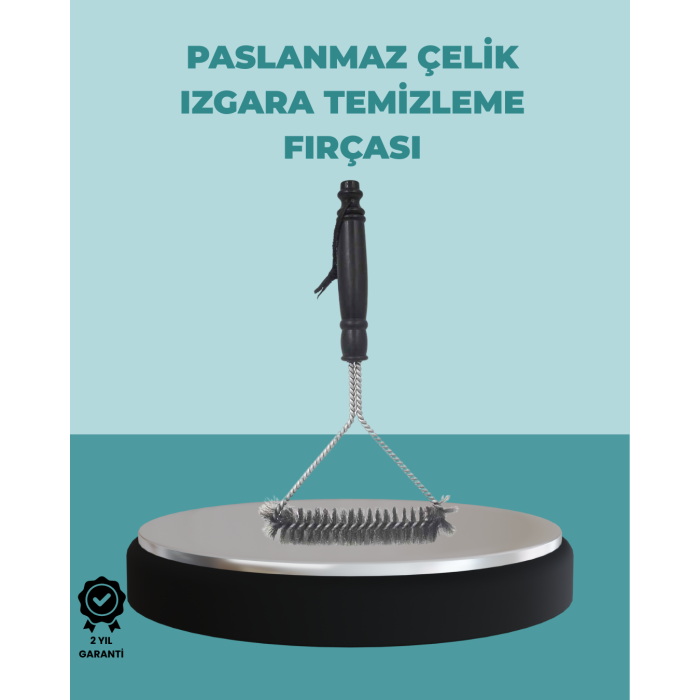 Uzun Saplı Paslanmaz Çelik Izgara Temizlik Fırçası - Lisinya