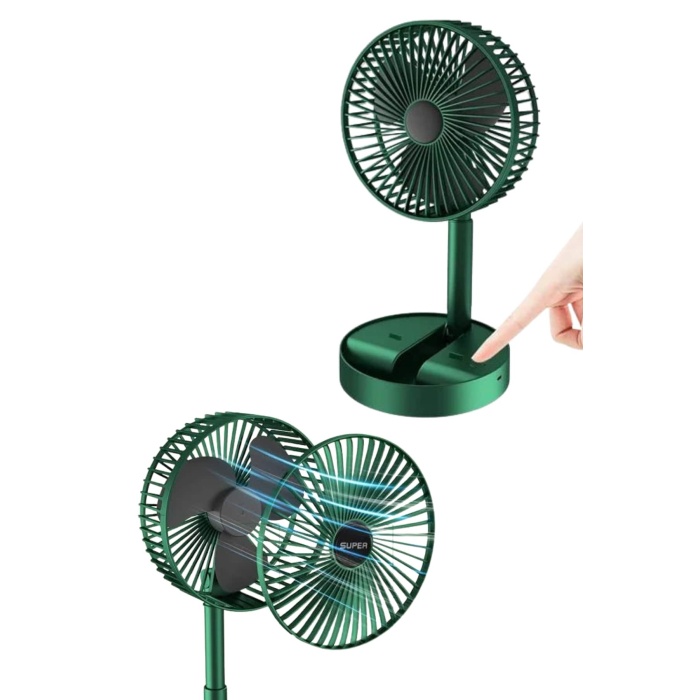 Katlanabilir Teleskopik Şarjlı Fan Masaüstü Soğutucu Vantilatör - Lisinya