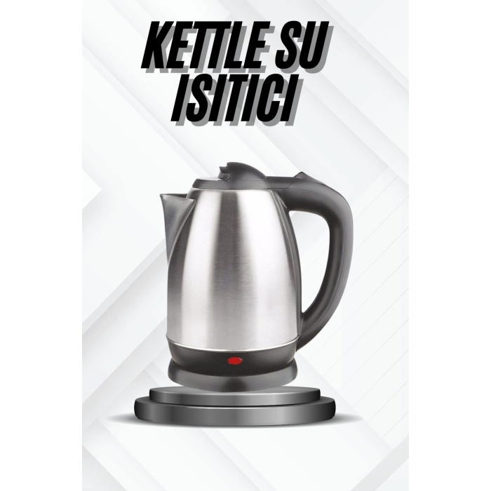 Kettle Su Isıtıcı C F Priz Uyumlu 220 - 240 V Paslanmaz Çelik Kablolu - Lisinya