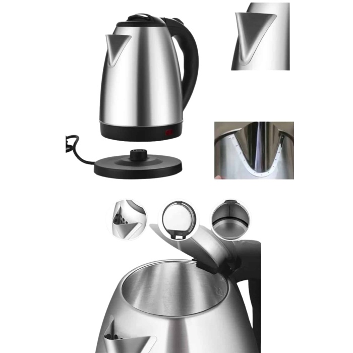 Kettle C F Tipi 220-240V Paslanmaz Çelik Elektrik Kablolu Otomatik Kapanma - Lisinya