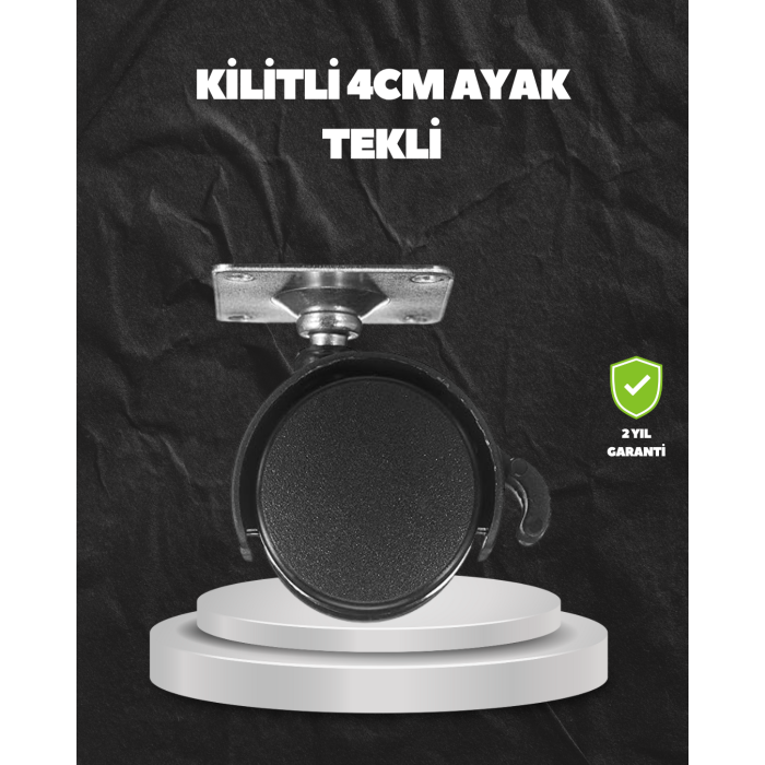 Kilitli 4 cm Evrensel Tekerlek Ayak Tek Adet - Lisinya