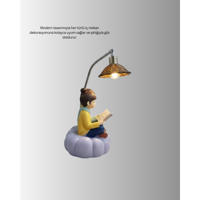 Romantik Çift Temalı Dekoratif Masa Lambası Yumuşak LED Işık - Lisinya