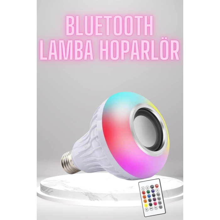 Bluetooth Hoparlör Akıllı Rgb Led Işık Renk Değiştirme Ses Bombası Ampül Görünümlü - Lisinya