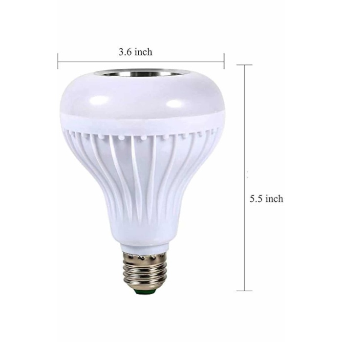 Kumandalı RGB Led Işık Bluetooth Hoparlör Ses Lambası Renkli Ampul - Lisinya
