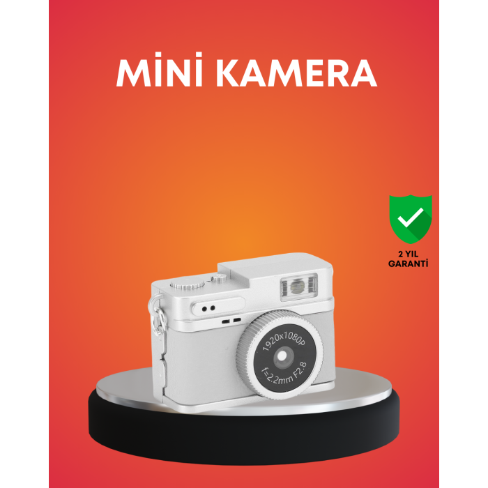 Taşınabilir Cep Boy Dijital Kamera LED Işıklı 1080P Video Çekim - Lisinya