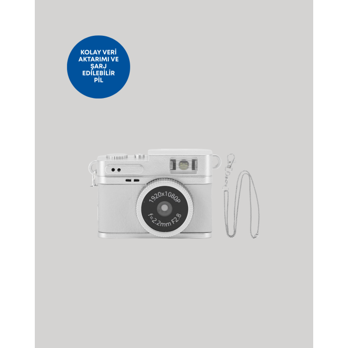 Mini Retro Dijital Kamera 1080P Full HD Dahili 128GB Hafızalı - Lisinya