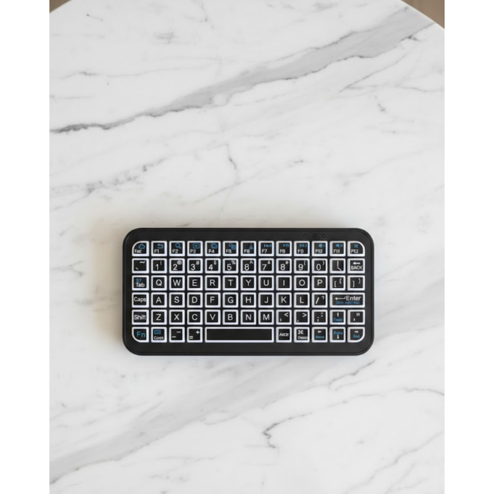 Siyah Kablosuz Mini RGB Işıklı Klavye Bluetooth 5.2 İnce Tasarım - Lisinya