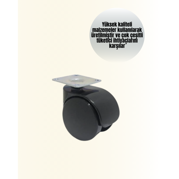 Kilitsiz Mobilya Tekerleği 6 cm 4 Adet Dayanıklı Tasarım - Lisinya
