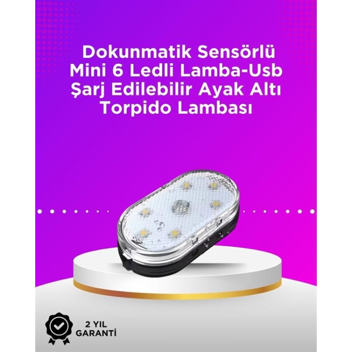 Kablosuz Manyetik Montajlı Araba İçin 7 Renkli Ambiyans Işığı Seti - Lisinya