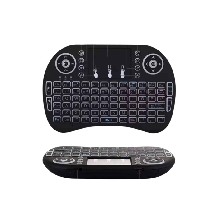Kablosuz Türkçe Q Klavye RGB Işıklı Televizyon Ps3 Dokunmatik Mouse - Lisinya