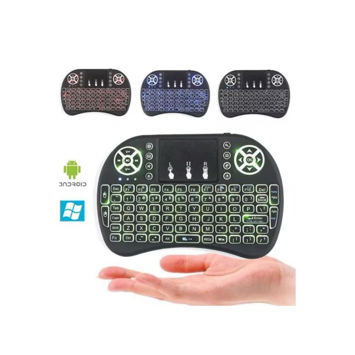 Işıklı Kablosuz Mini Klavye ve Dokunmatik Mouse Seti Türkçe Kablosuz - Lisinya