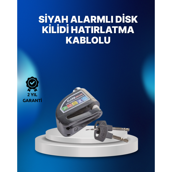 Suya Dayanıklı 110dB Alarmlı Çelik Disk Kilidi - Lisinya