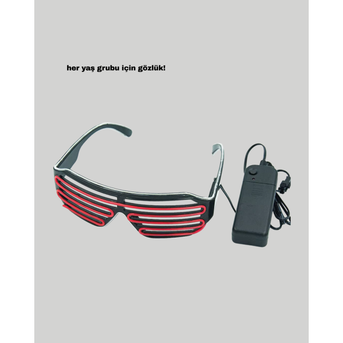 Parti ve Festival Aksesuarı LED Işıklı Gözlük - Lisinya