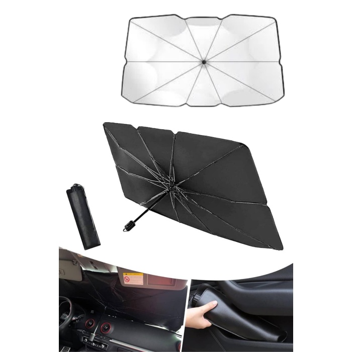 Oto Ön Cam Güneşliği Otomatik Katlanabilir Gölgelik Oto Cam Şemsiye - Lisinya