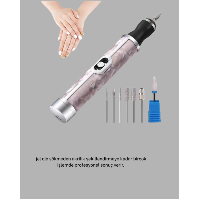20.000 RPM Tırnak Matkabı + Mini LED Oje Kurutma Cihazı Seti - Lisinya