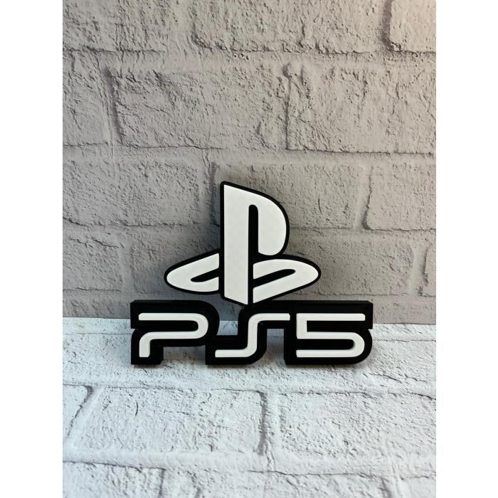 PS5 Logo Dekoratif Duvar Süsü Oyun Odası ve Salon Uyumu - Lisinya