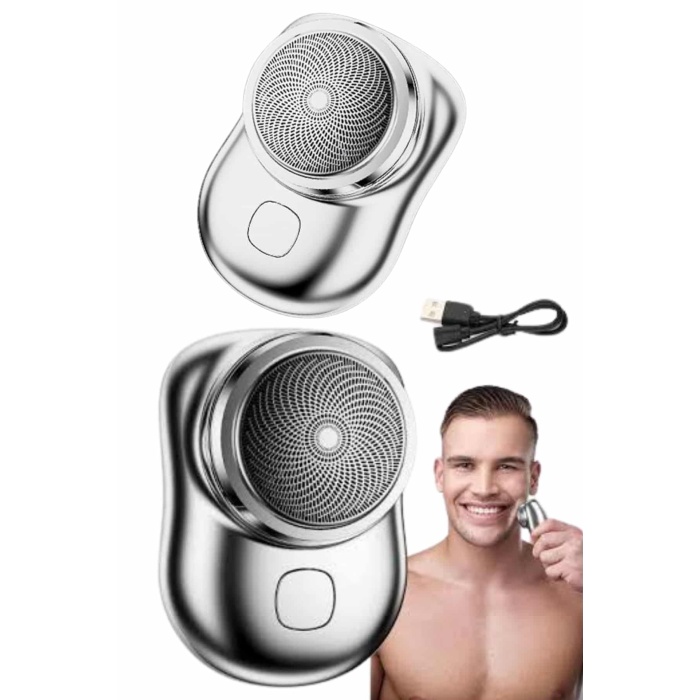 Mini Sıfır Sakal Yanak Tıraş Makinesi USB Şarjlı Sıfır Sakal Taşınabilir Korumalı - Lisinya
