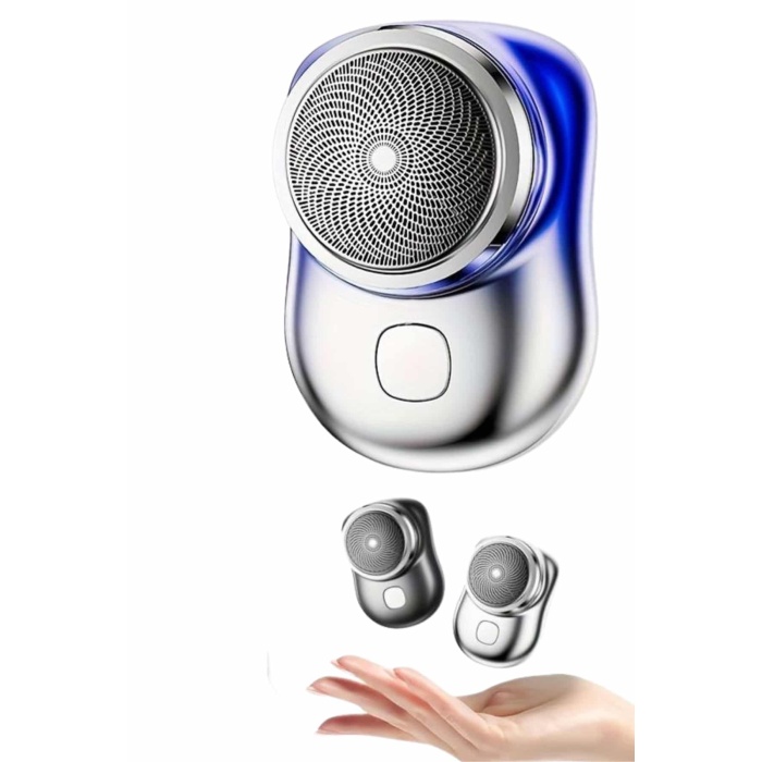 Kablosuz Tıraş Makinesi Günlük Hızlı Taşınabilir Şarjlı Yuvarlak Paslanmaz Çelik - Lisinya