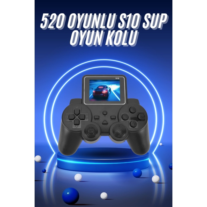 2.4 İnç Ekran 520 Oyunlu Retro Temalı Kablosuz Oyun Kolu El Atarisi - Lisinya
