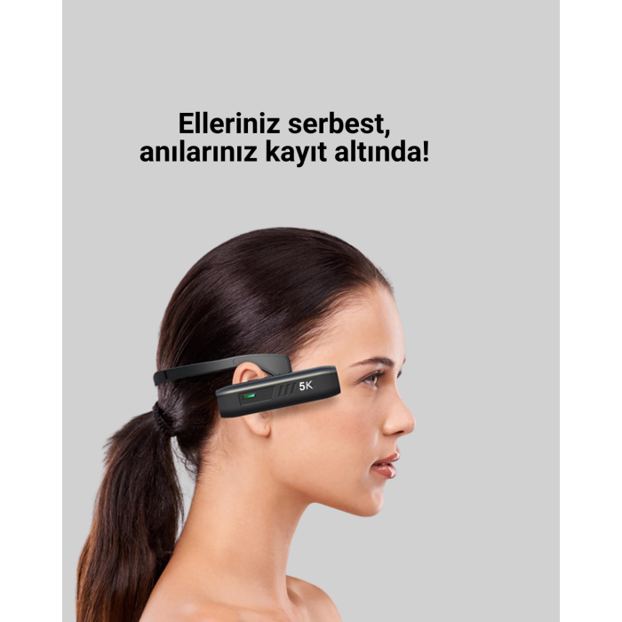 Başa Takılabilir 5K Spor ve Vlog Kamerası - Lisinya