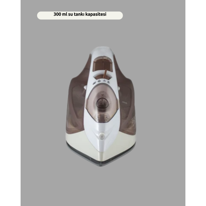 2200 Watt Buharlı Ütü Kahverengi Seramik Taban Şok Buharlı - Lisinya