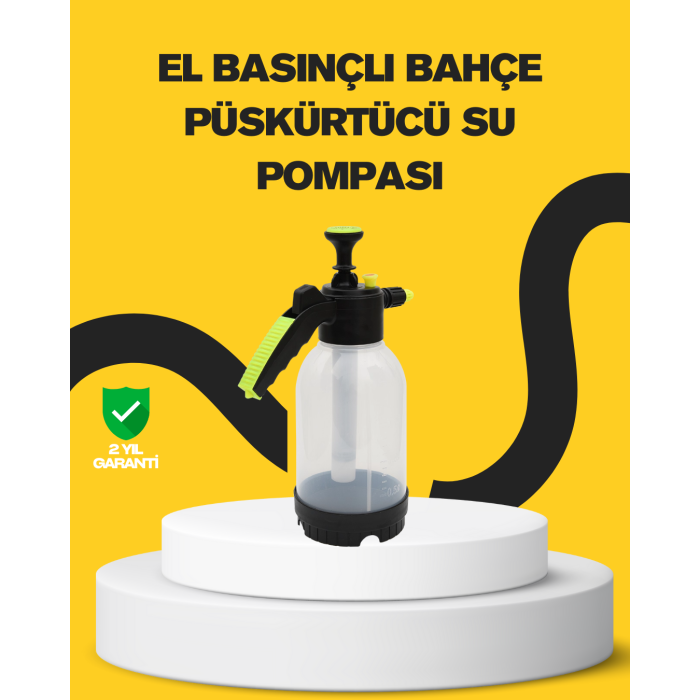 Pompalı Köpük Püskürtücü 2 Litre Dayanıklı Manuel Basınçlı Yıkama Şişesi - Lisinya