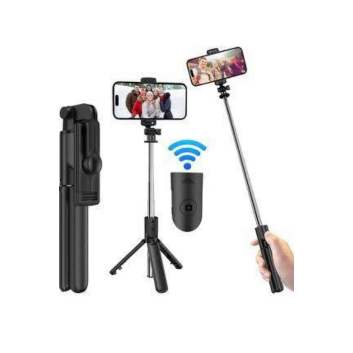 Cep Telefonu Tripod Standı Manyetik Selfie Sopa Bluetooth Uzaktan Kumandalı - Lisinya