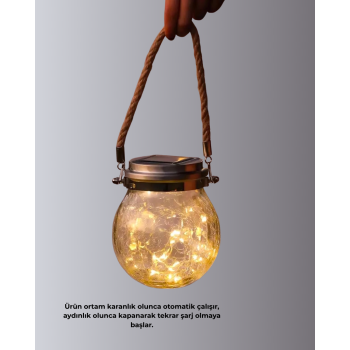 Solar Güneş Enerjili Dekoratif Cam Lamba - Lisinya