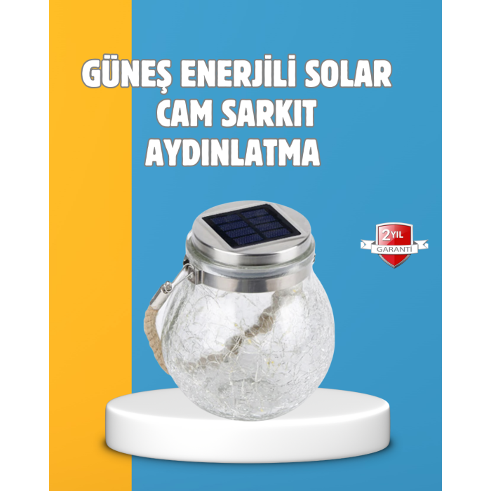 Suya Dayanıklı Güneş Enerjili Cam Şişe Sarkıt Lamba - Lisinya