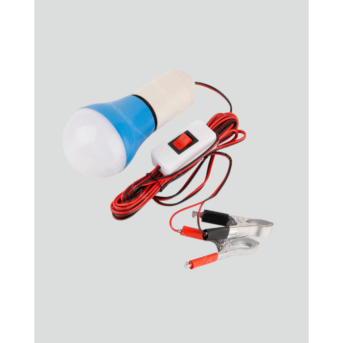 12V LED Ampul Timsah Kıskaçlı Taşınabilir Aydınlatma - Lisinya