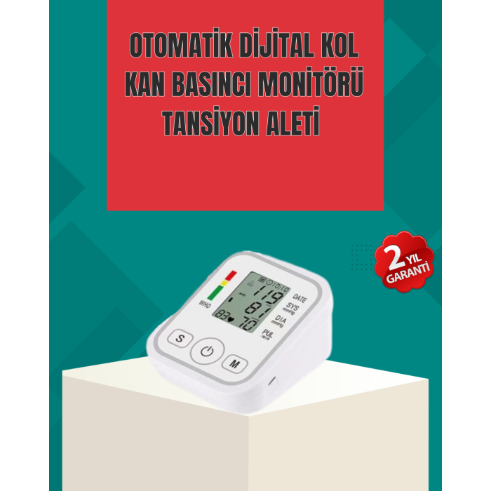 Kol Tipi LCD Ekranlı Elektronik Tansiyon Monitörü - Lisinya