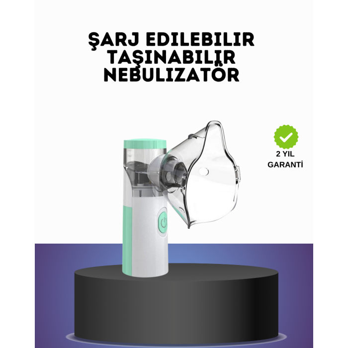 Ultrasonik Frekanslı Şarj Edilebilir Nebülizatör - Lisinya