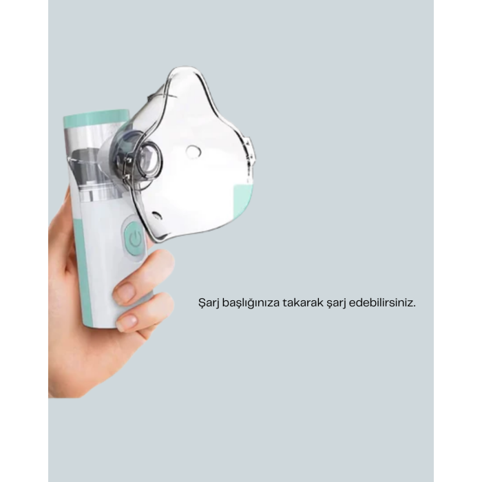 Kompakt Boy Şarjlı Taşınabilir Nebulizatör Cihazı - Lisinya