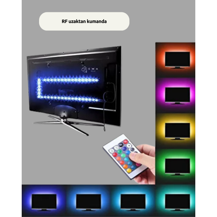 Uzaktan Kumandalı LED TV Arka Işık Şeridi - Lisinya