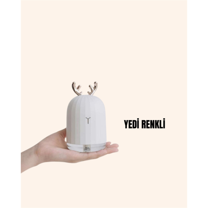 USB Şarjlı Mini USB Nemlendirici LED Işıklı Masaüstü Cihaz - Lisinya