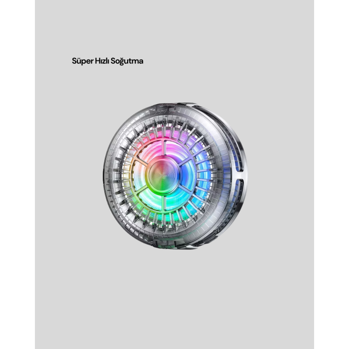 Gaming Telefon Soğutucu RGB Fan Sessiz Çalışma Tüm Modeller Uyumlu - Lisinya