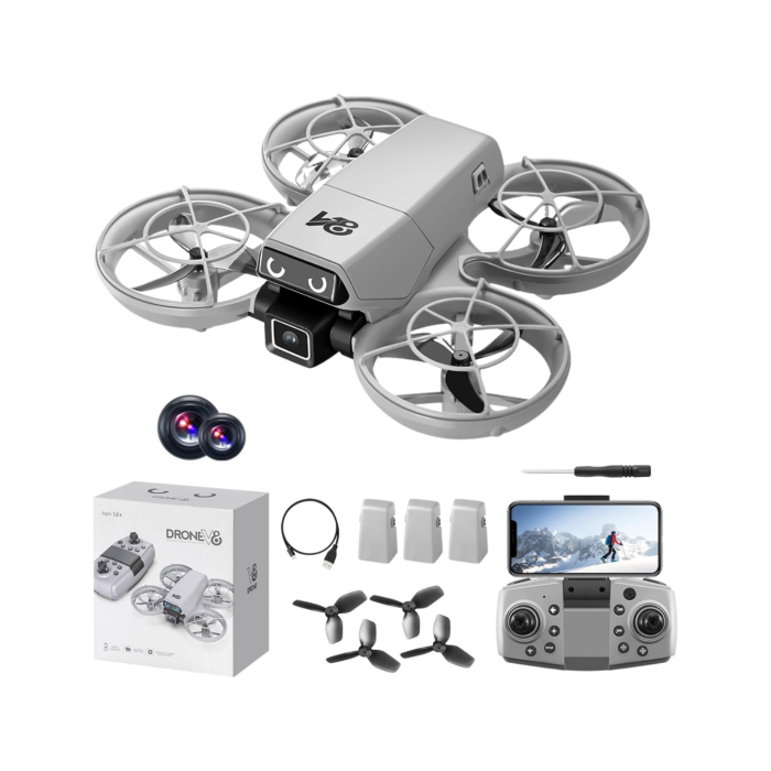 Mini Drone Kameralı Headless Mod LED Işıklı Akıllı Uçuş Sistemi - Lisinya