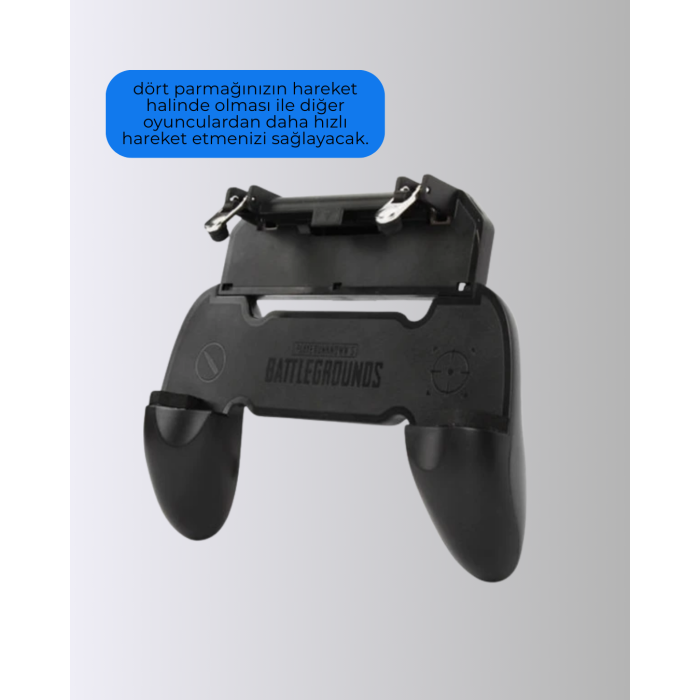 Joystick ve Parmak Tetikleyicili Mobil Oyun Gamepad Tutucu - Lisinya