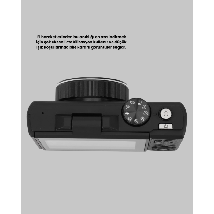 75MP 5K Video Destekli Dijital Kamera 18x Zoom Çok Eksenli Stabilizasyon - Lisinya