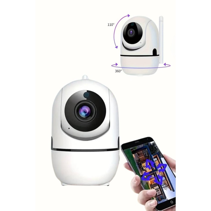 Mini IP Kamera Hareketli Güvenlik Kamerası Kablosuz Wifi Kamera Mikrofonlu - Lisinya