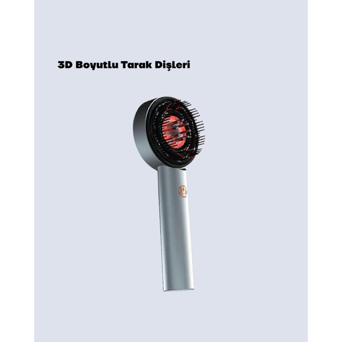 Şarjlı Saç Derisi Masaj Cihazı Kırmızı Işık ve 3D Tarak Dişli - Lisinya