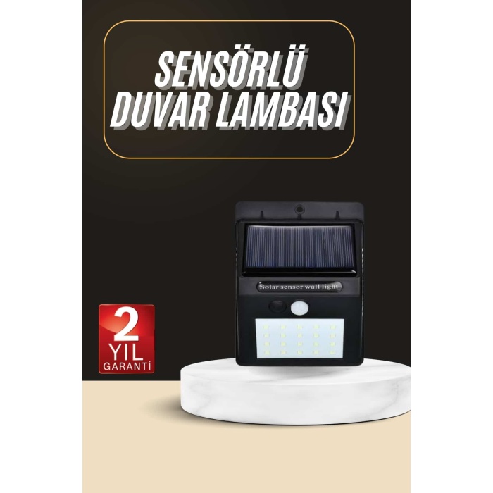 Solar Dekoratif Lambası Sensörlü Led Işık Bahçe Aydınlatma - Lisinya